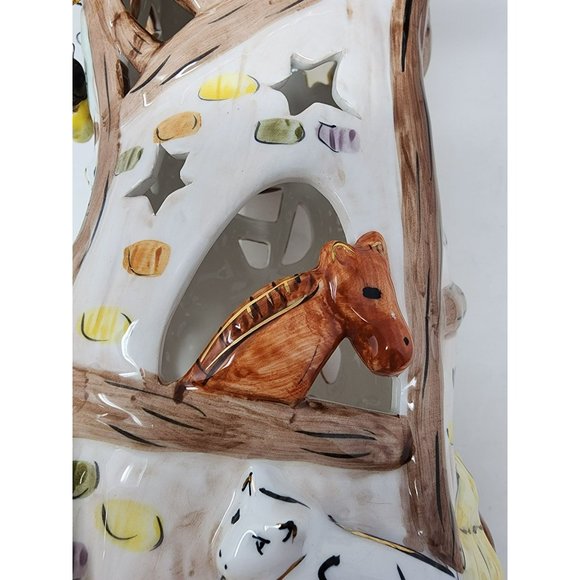 Vintage Porcelain Christmas In Cobblestone Village Nativity Scene - Picture 9 of 16